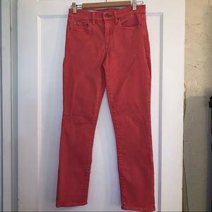 Womens Gap 1969 Resolution Slim Straight jeans size 27 light red
